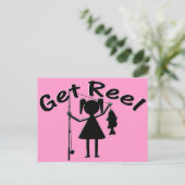 Haal Reel - Kleine meisjes Gevist Briefkaart (Staand voorkant)