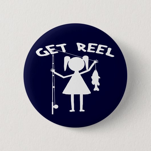 Haal Reel - Kleine meisjes Gevist Ronde Button 5,7 Cm (Voorkant)