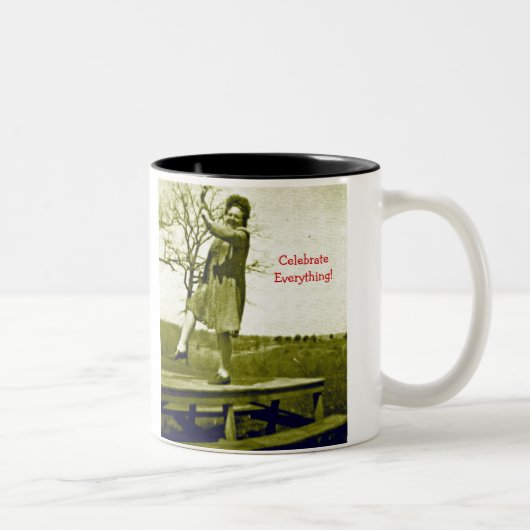 Haal 's ochtends een Kick uit. Tweekleurige Koffiemok (Rechts)