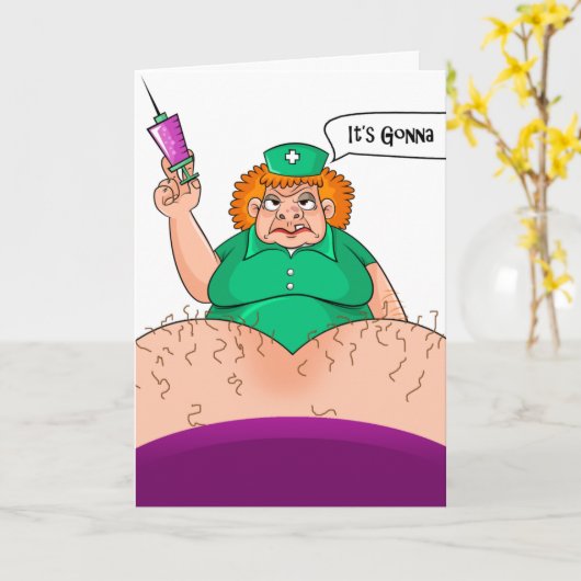 Haal snel de fijne Humor Humorse verpleegkunde Kaart (Gele Bloem)