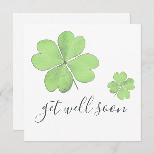 Haal snel de groene vier lederen klaver (Voorkant / Achterkant)