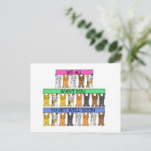 Haal snel de katten van ons allemaal. briefkaart (Staand voorkant)