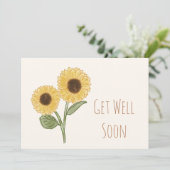 Haal snel de minimale zonnebloem positief kaart (Staand voorkant)