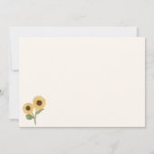 Haal snel de minimale zonnebloem positief kaart (Achterkant)