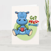 Haal snel het hippo-Wenskaart Kaart (Voorkant)