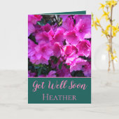 Haal snel weer roze bloemen kaart (Gele Bloem)