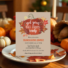 Haal uw Fat Pants de Uitnodiging van de Thanksgivi