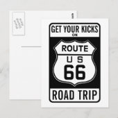 Haal uw pictogrammen op route 66 briefkaart (Voorkant / Achterkant)