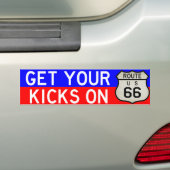 Haal uw pictogrammen op route 66 bumpersticker (Op auto)