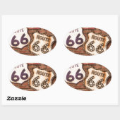Haal uw pictogrammen op route 66 ovale sticker (Vel)