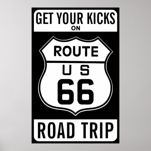 Haal uw pictogrammen op route 66 poster (Voorkant)