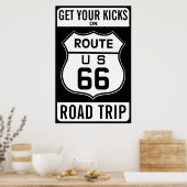 Haal uw pictogrammen op route 66 poster (Keuken)