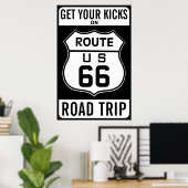 Haal uw pictogrammen op route 66 poster (Thuiskantoor)