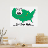 Haal uw pictogrammen op route 66 poster (Keuken)
