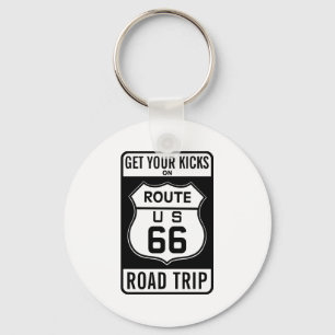 Haal uw pictogrammen op route 66 sleutelhanger