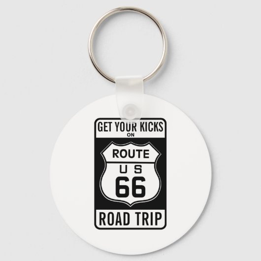 Haal uw pictogrammen op route 66 sleutelhanger (Voorkant)