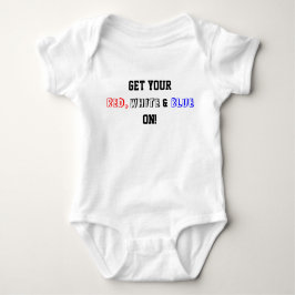 Haal uw rood-wit blauw op de Amerikaanse Baby Romper