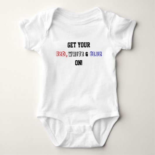 Haal uw rood-wit blauw op de Amerikaanse Baby Romper (Voorkant)