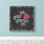 Haal uw sprankje op Citaat Canvas Afdruk (Insitu (Houten vloer))