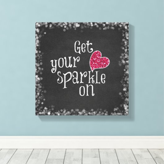 Haal uw sprankje op Citaat Canvas Afdruk (Insitu (Houten vloer))