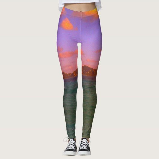 Haal uw tropisch aan leggings (Voorkant)