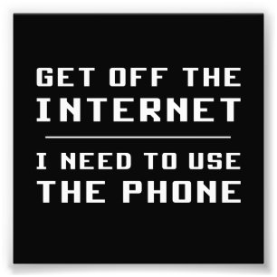 Haal van Internet ik moet de telefoon gebruiken Foto Afdruk