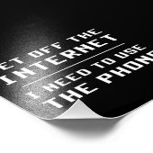 Haal van Internet ik moet de telefoon gebruiken Foto Afdruk (Hoek)