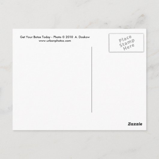 Haal vandaag nog uw Botox Briefkaart (Achterkant)