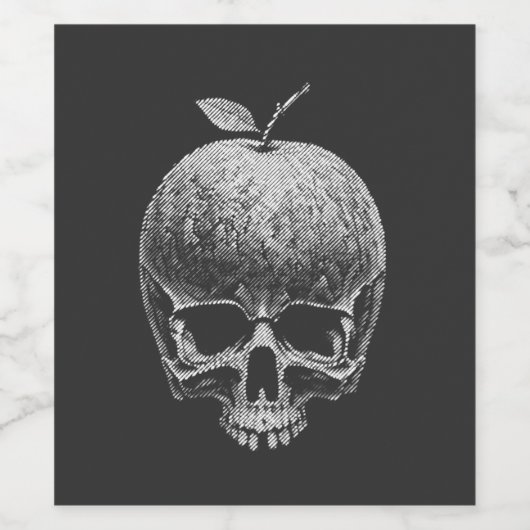 haal verse appel voor je sterft wijn etiket (Enkel label)