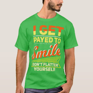 Haal Waiter betaalde Bartender I naar Barista Smil T-shirt
