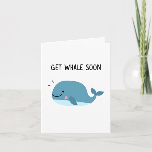 Haal Whale Soon Whale Pun Kaart (Voorkant)