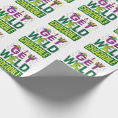 Haal Wild Crocodile Mardi Gras Alligator Cadeaupapier (Hoek)