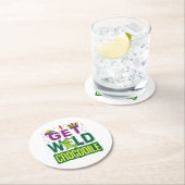 Haal Wild Crocodile Mardi Gras Alligator Ronde Kartonnen Onderzetter (Insitu)