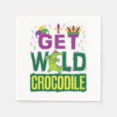 Haal Wild Crocodile Mardi Gras Alligator Servet (Voorkant)