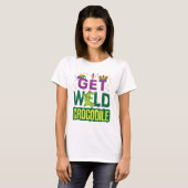 Haal Wild Crocodile Mardi Gras Alligator T-shirt (Voorkant volledig)