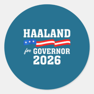Haaland 2026 Deb Haaland Voor Gouverneur Van New M Ronde Sticker