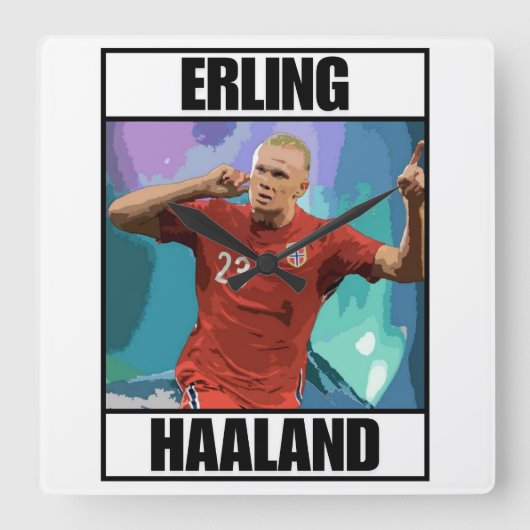 Haaland Vierkante Klok (Voorkant)