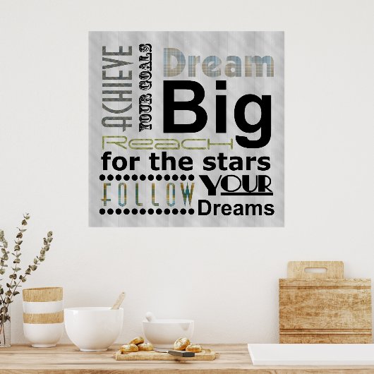 haalbare dromen poster (Keuken)