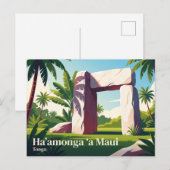 Ha'amonga 'a Maui Tonga Briefkaart (Voorkant / Achterkant)