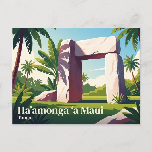 Ha'amonga 'a Maui Tonga Briefkaart (Voorkant)