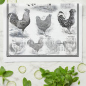  Haan 2026 Kalender Theedoek (Gevouwen)