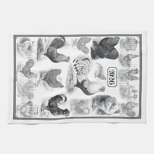  Haan 2026 Kalender Theedoek (Horizontaal)