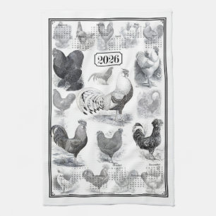 Haan 2026 Kalender Theedoek