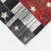 Haan Amerikaanse Vlag Folk art quilt Fleece Deken (Hoek)