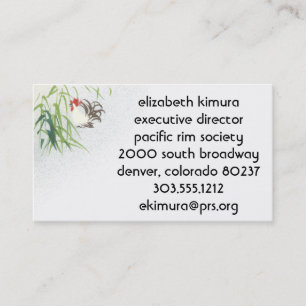  haan Aziatische stijl Visitekaartjes