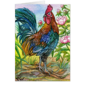Haan bij de tuin
