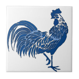Haan, Blauw Nederlands Delfts uiterlijk Tegeltje