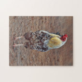 Haan Boerderij Gratis Range Chicken Art Puzzel Legpuzzel (Horizontaal)