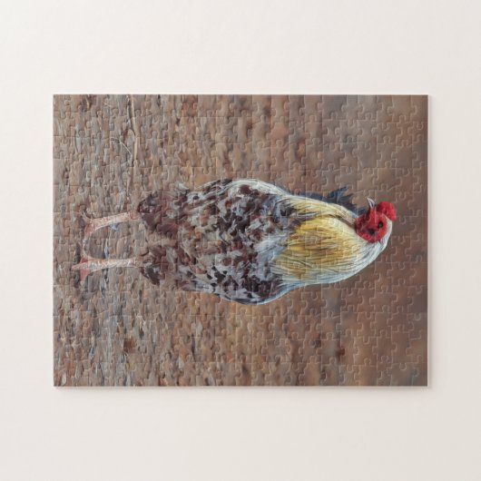 Haan Boerderij Gratis Range Chicken Art Puzzel Legpuzzel (Horizontaal)