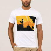 Haan Boerderij Landschap Mannen T-shirt (Voorkant)